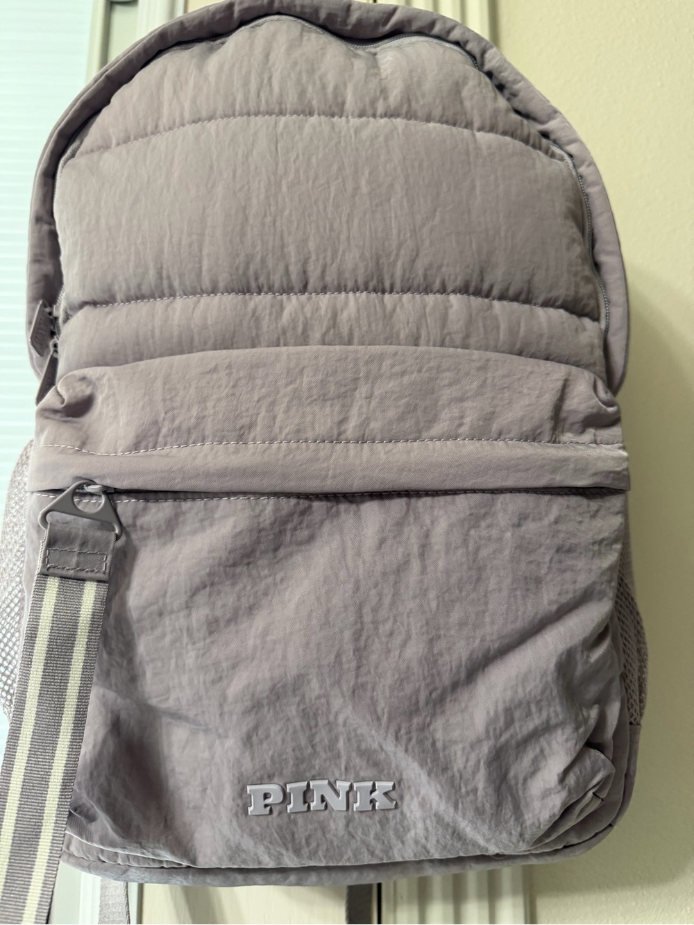 PINK Victoria's Secret Quilted Light Taupe Men's Backpack